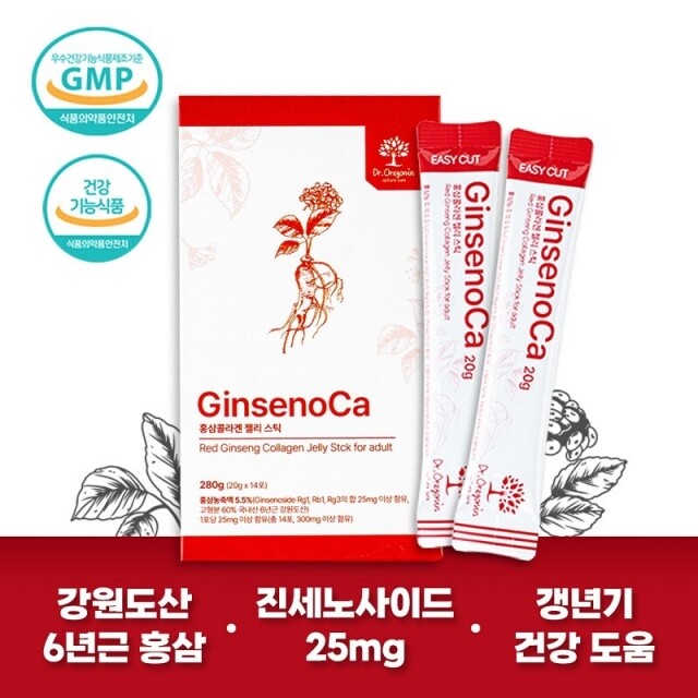 춘천몰,닥터오레고닌 진세노카 홍삼 젤리 스틱 (1Box - 14포)